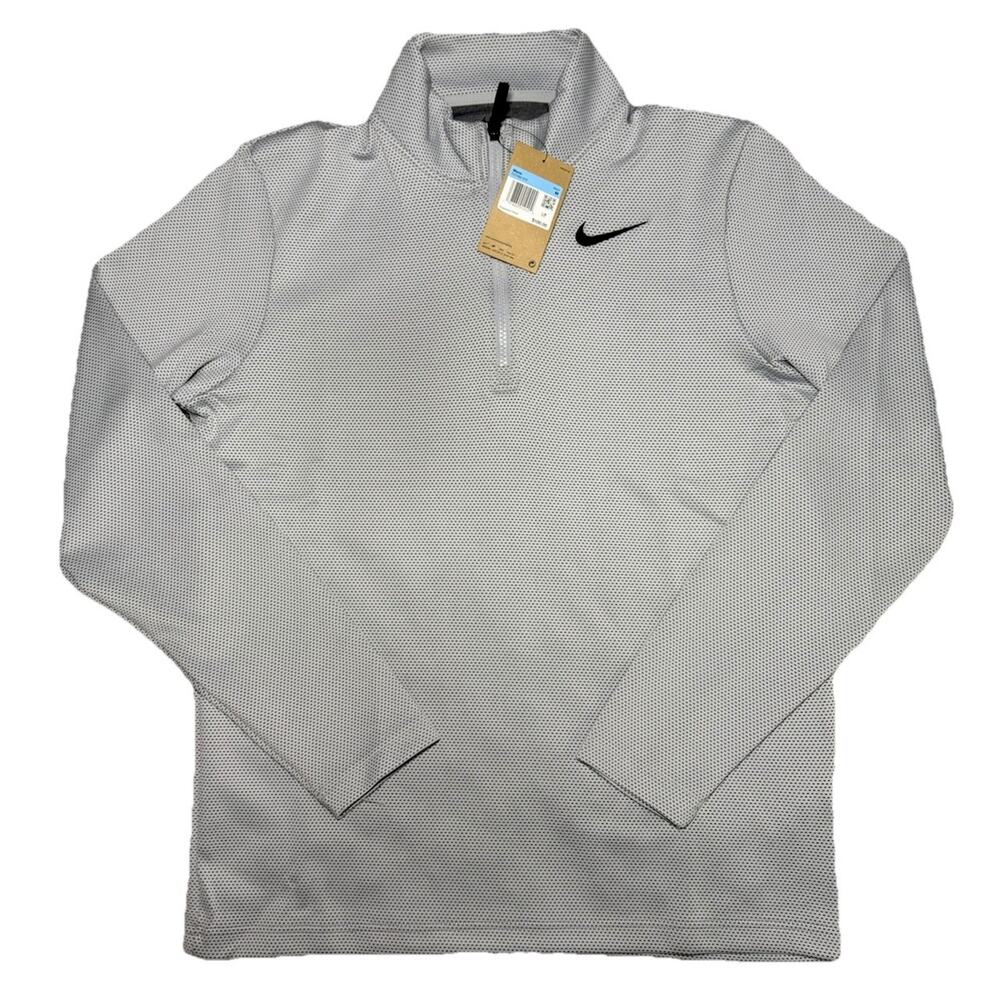 Nike Victory Dri-Fit 1/2 Zip Golf Top Wolf Grey/Black Men's Medium FZ7462-012